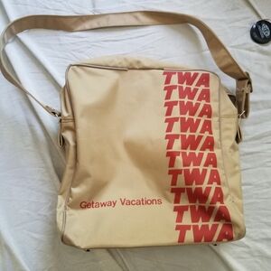 Vintage TWA airlines bag